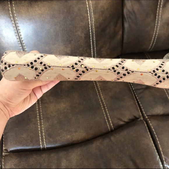 STEVE MADDEN // nude + gold // clutch/evening bag sparkly // formal + fashion - Picture 6 of 8